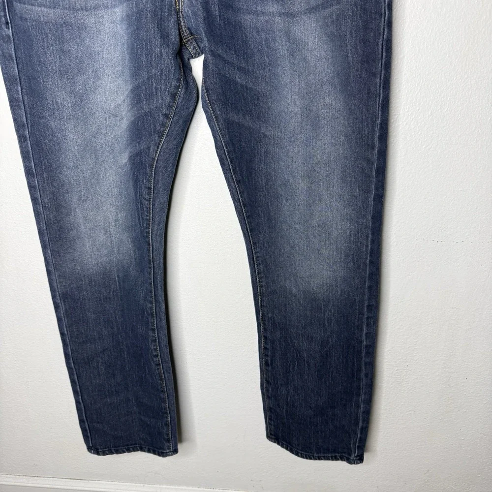 MBX Slim Stretch Blue Denim‎ Jeans Men's 38x32 (actual 40x30) Dark Wash